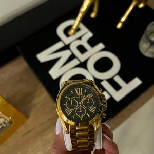 Authentic gold & black Michael Kors Watch